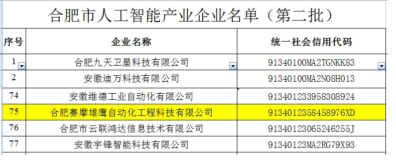 mg不朽情缘雄鹰被收入“合肥市人工智能企业”名录